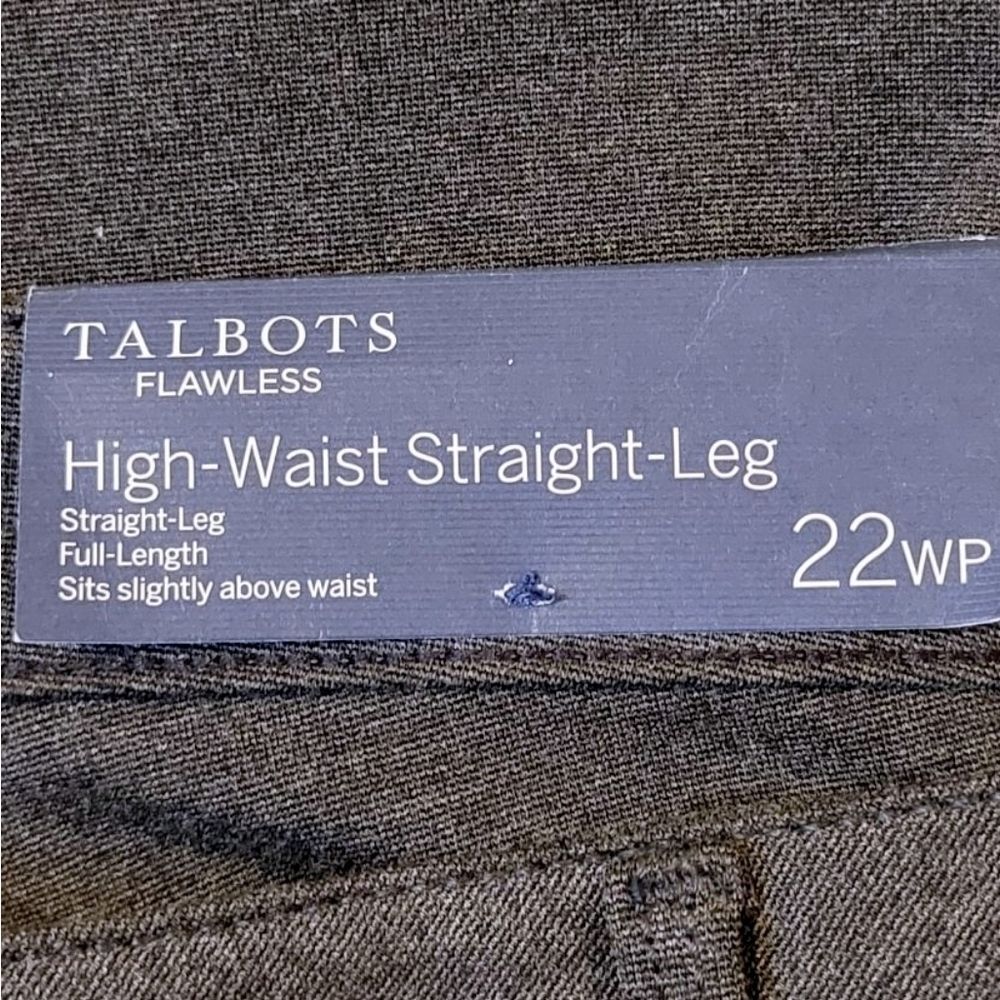 Talbots Flawless Dark Gray High-Waisted Straight Leg Pants Size 22W Petite - Picture 6 of 8